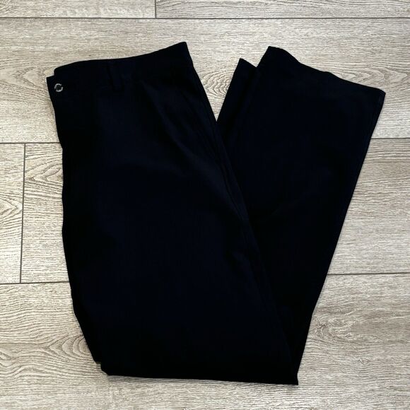 Dunning Pants Men's 36x32 Black Golf Flat Front Chino Performance Golfer Preppy - Picture 1 of 8